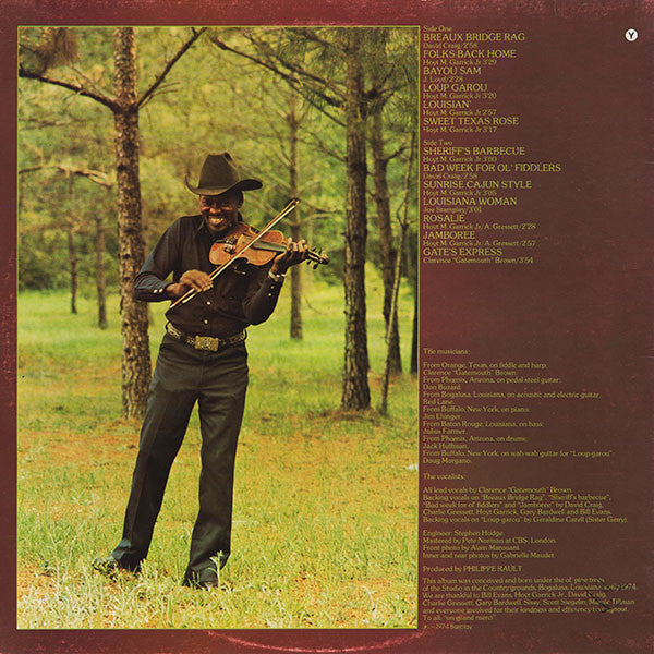 Clarence "Gatemouth" Brown : Down South...In The Bayou Country (LP, Album, Gat)