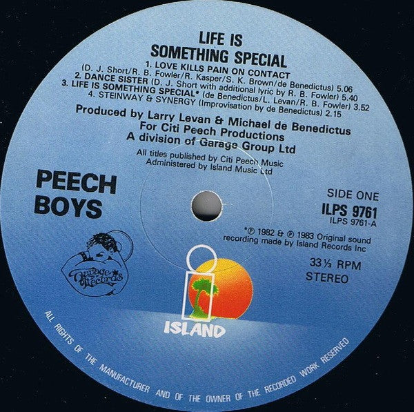 Peech Boys : Life Is Something Special (LP, Album)