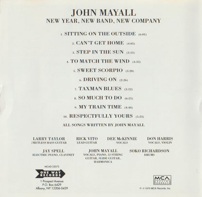 John Mayall : New Year, New Band, New Company (CD, Album, RE)