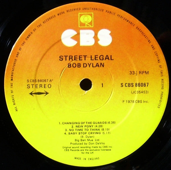 Bob Dylan : Street-Legal (LP, Album)