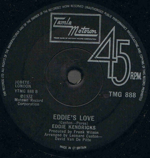 Eddie Kendricks : Boogie Down (7", Single, Sol)