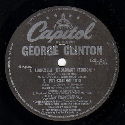 George Clinton : Loopzilla (12", Single)