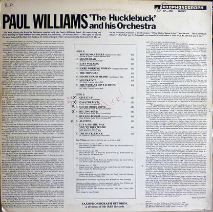 Paul Williams And His Orchestra* Featuring  Noble Watts : The Hucklebuck (LP, Comp, Mono)