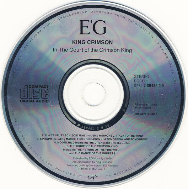 King Crimson : In The Court Of The Crimson King (An Observation By King Crimson) (CD, Album, RE, RM)