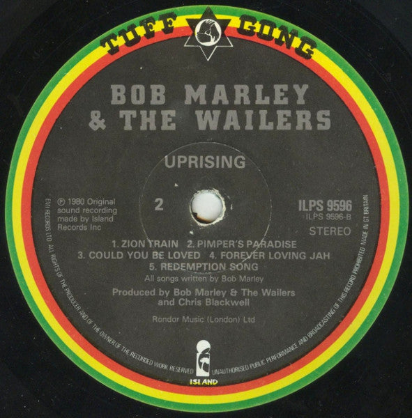 Bob Marley & The Wailers : Uprising (LP, Album, Tex)