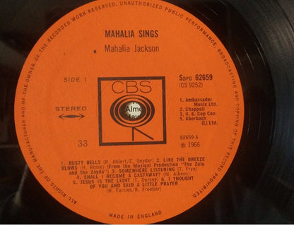 Mahalia Jackson : Mahalia Sings (LP)