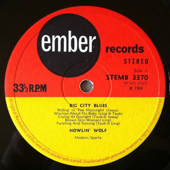 Howlin' Wolf : Big City Blues (LP, Album, RE)