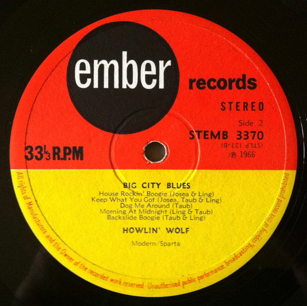 Howlin' Wolf : Big City Blues (LP, Album, RE)