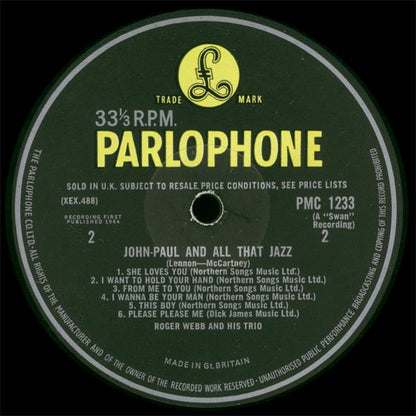 Roger Webb Trio : John, Paul And All That Jazz (LP, Album, Mono)