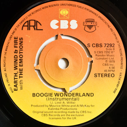 Earth, Wind & Fire With The Emotions : Boogie Wonderland (7", Single, Pus)