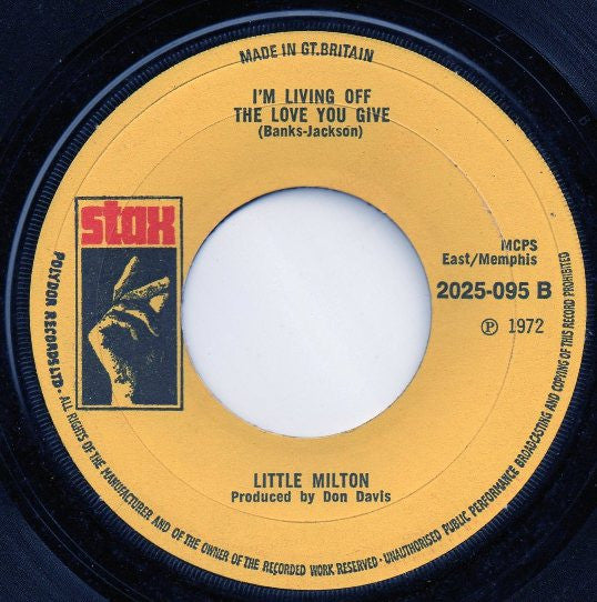 Little Milton : That's What Love Will Make You Do (7")