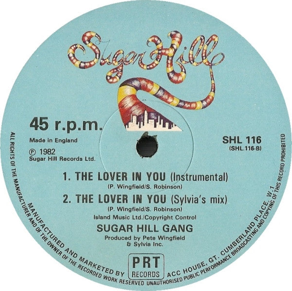 Sugarhill Gang : The Lover In You (12", Single)