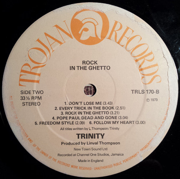 Trinity (4) : Rock In The Ghetto (LP, Album)