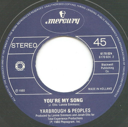 Yarbrough & Peoples : Don't Stop The Music (7", Single)