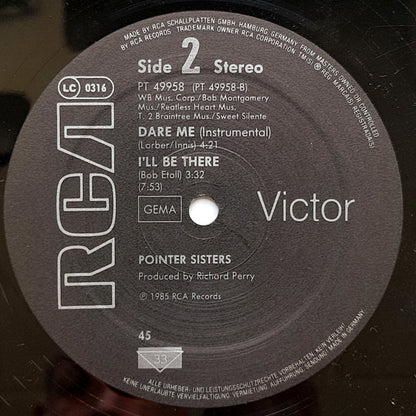 Pointer Sisters : Dare Me (12", Maxi)