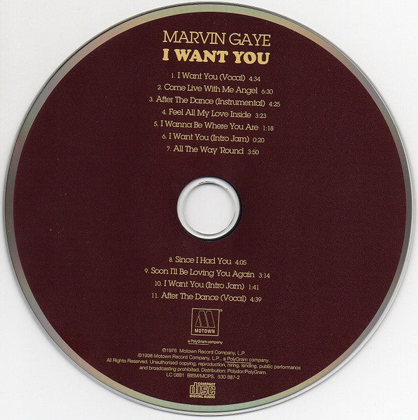 Marvin Gaye : I Want You (CD, Album, RE, RM)