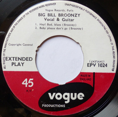 Big Bill Broonzy : Sings The Blues (7", EP)