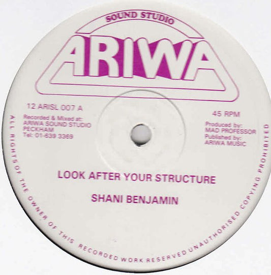 Shani Benjamin : Look After Your Structure (12")