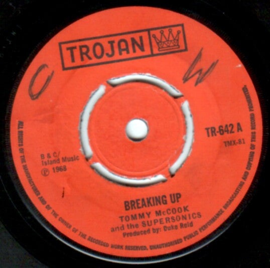 Alton Ellis, Tommy McCook And The Supersonics* : Breaking Up (7")