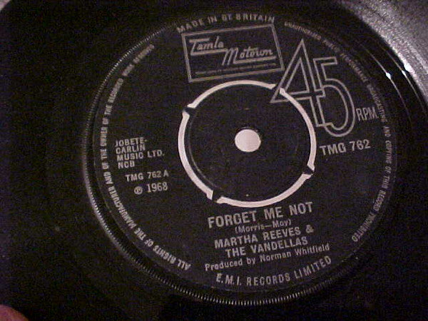 Martha Reeves & The Vandellas : Forget Me Not  (7", Single, Pus)