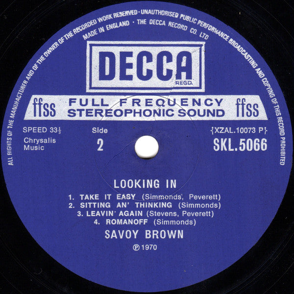 Savoy Brown : Looking In (LP, Album, Gat)