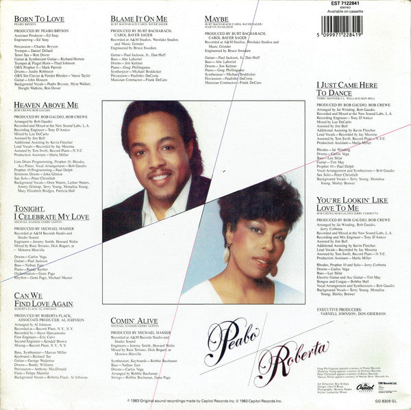 Peabo Bryson / Roberta Flack : Born To Love (LP, Album, Pur)