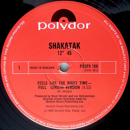 Shakatak : Feels Like The Right Time (12", Single)