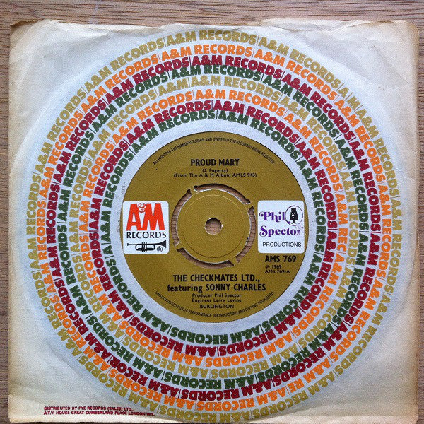 The Checkmates Ltd. Featuring Sonny Charles : Proud Mary (7", Single, 4 p)