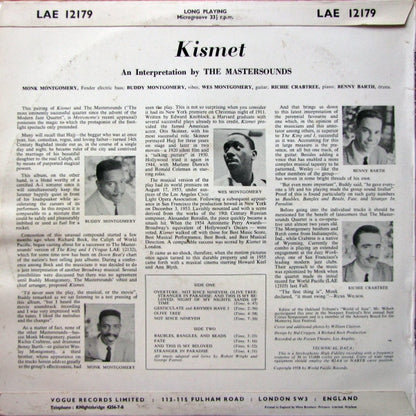 The Mastersounds : Kismet - A Jazz Interpretation By The Mastersounds (LP, Album, Mono)