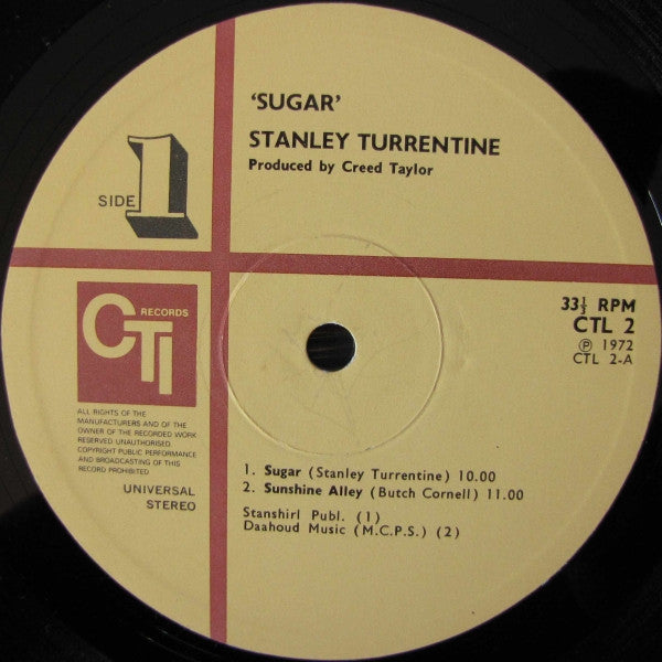 Stanley Turrentine : Sugar (LP, Gat)