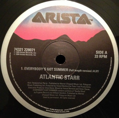 Atlantic Starr : Everybody's Got Summer (12")