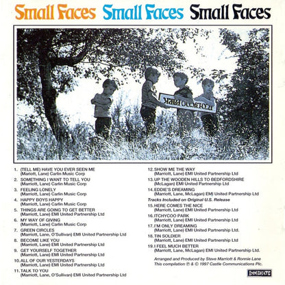 Small Faces : Small Faces Small Faces (CD, Album, RE, RM)