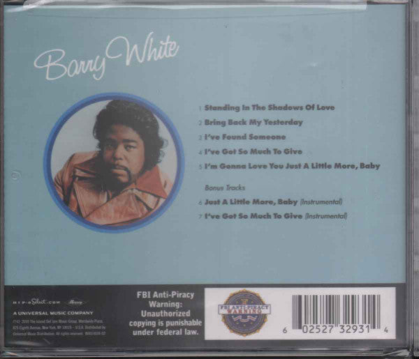 Barry White : I've Got So Much To Give (CD, Album, RE, RM)