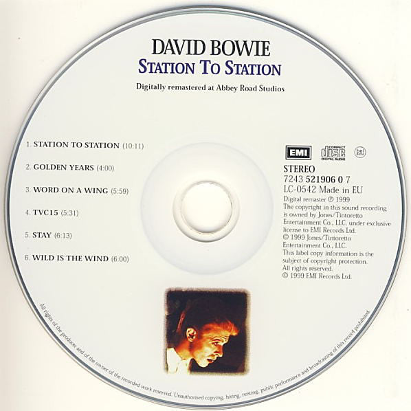 David Bowie : Station To Station (CD, Album, Enh, RE, RM, EMI)