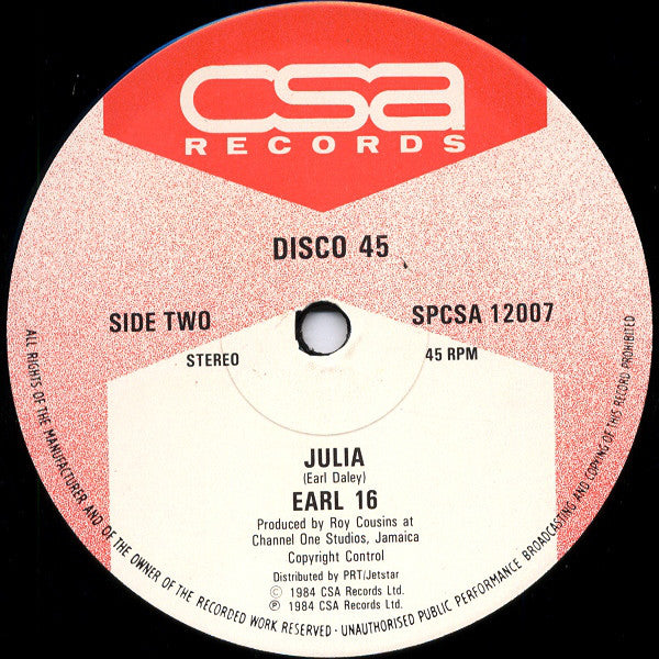 Earl 16* : Peek-A-Boo / Julia (12")