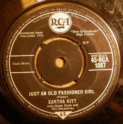 Eartha Kitt With Henri Rene And His Orchestra* : Just An Old-Fashioned Girl (7", RE, RP, 4-P)