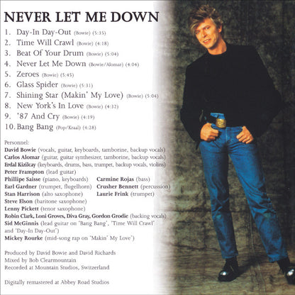 David Bowie : Never Let Me Down (CD, Album, Enh, RE, RM)