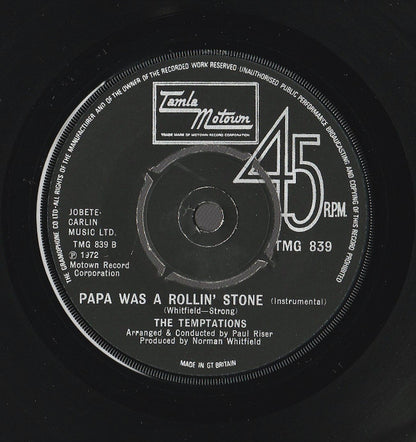 The Temptations : Papa Was A Rollin' Stone (7", Single, Kno)