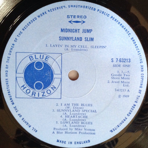 Sunnyland Slim : Midnight Jump (LP, Album)