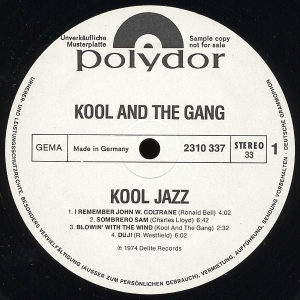 Kool & The Gang : Kool Jazz (LP, Comp, Promo)