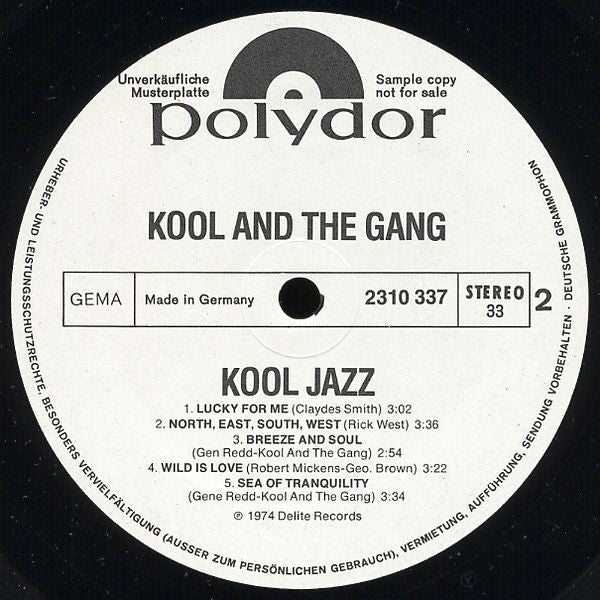 Kool & The Gang : Kool Jazz (LP, Comp, Promo)