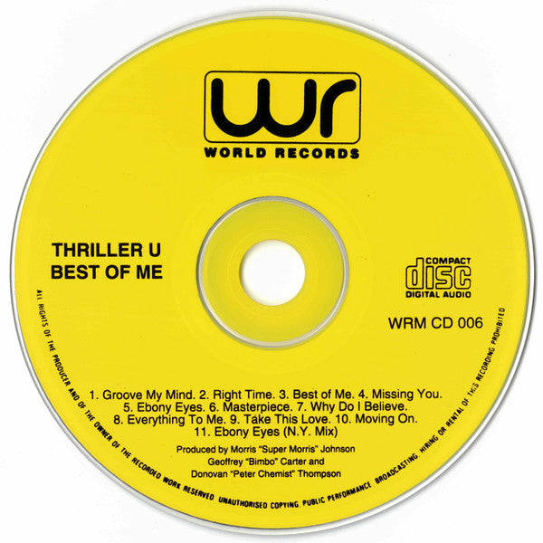 Thriller U : Best Of Me (CD, Album)