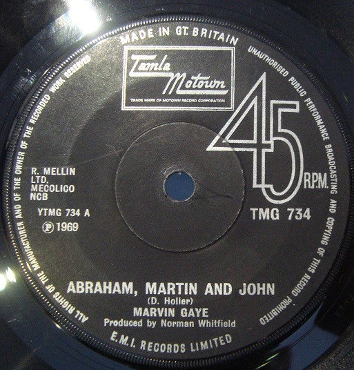 Marvin Gaye : Abraham, Martin And John (7", Sol)