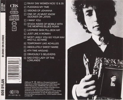 Bob Dylan : Blonde On Blonde (CD, Album, RE)