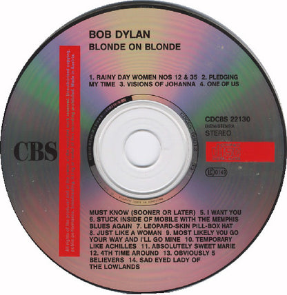 Bob Dylan : Blonde On Blonde (CD, Album, RE)