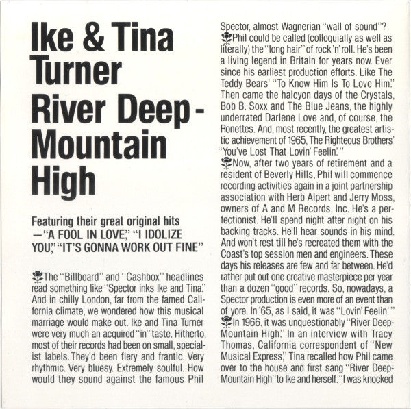 Ike & Tina Turner : River Deep-Mountain High (CD, Album, RE)