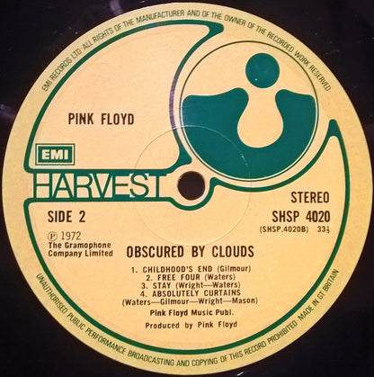 Pink Floyd : Obscured By Clouds (LP, Album, RP)