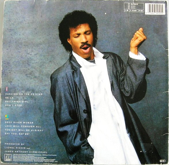 Lionel Richie : Dancing On The Ceiling (LP, Album, Emb)