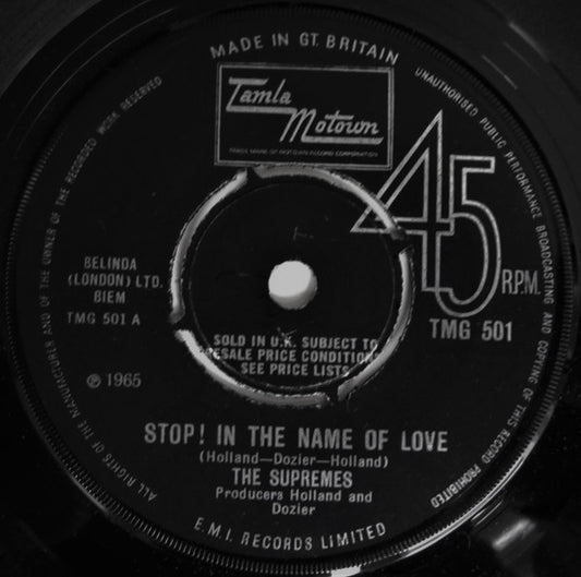 The Supremes : Stop! In The Name Of Love (7", Single)