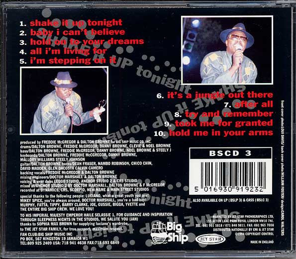 Luciano (2) : Shake It Up Tonight (CD, Album)